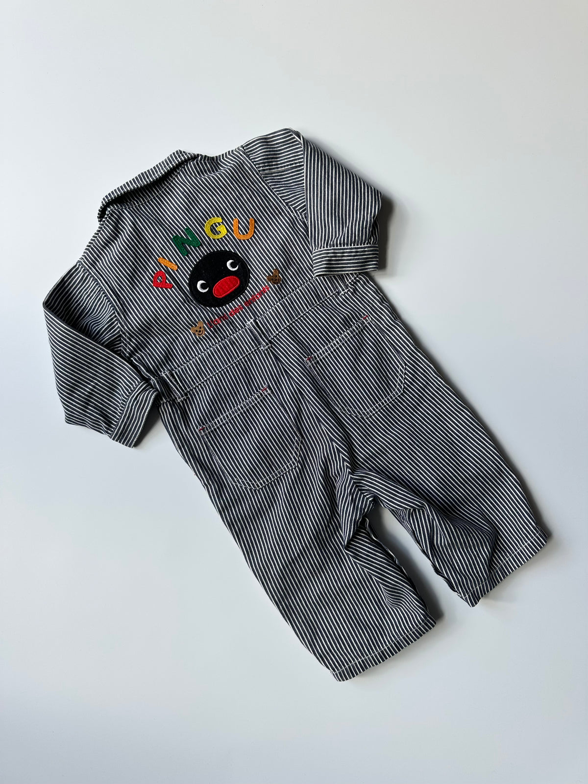 Pingu Hickory Striped Boilersuit 1-2 Years