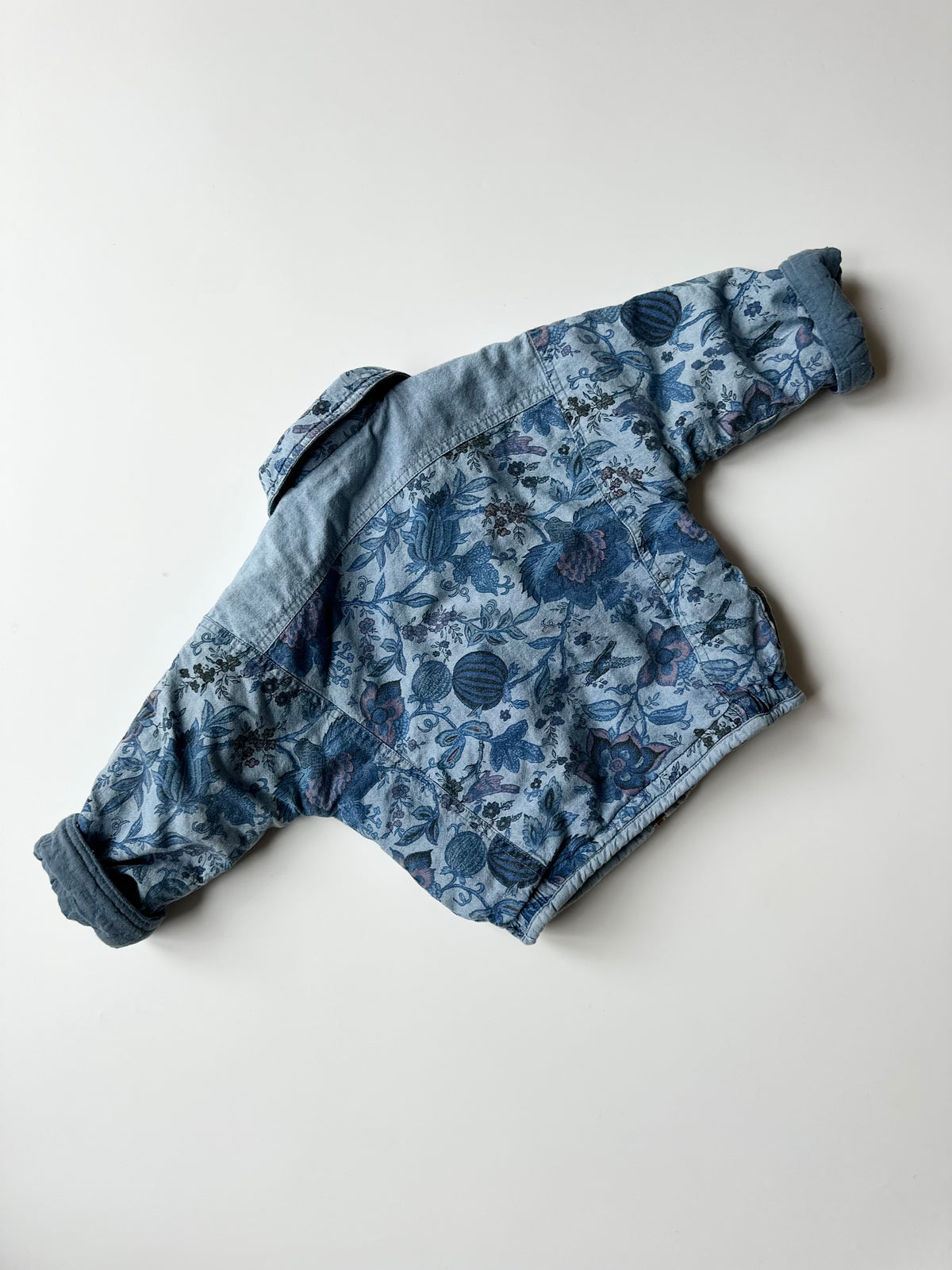 Vintage Heskia Floral Blue Jacket 12 Months