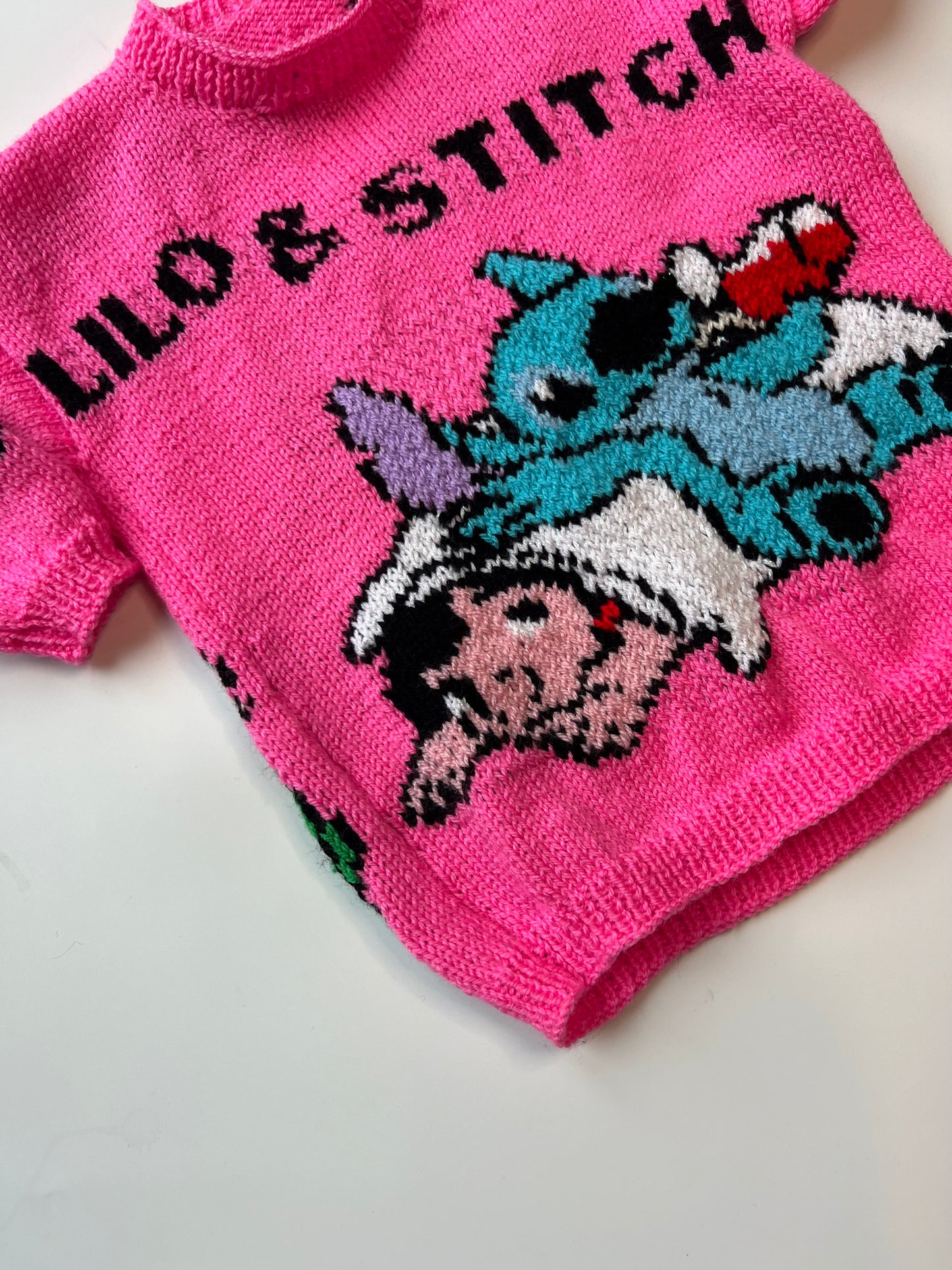 Hand Knitted Lilo & Stitch Jumper 3-5 years