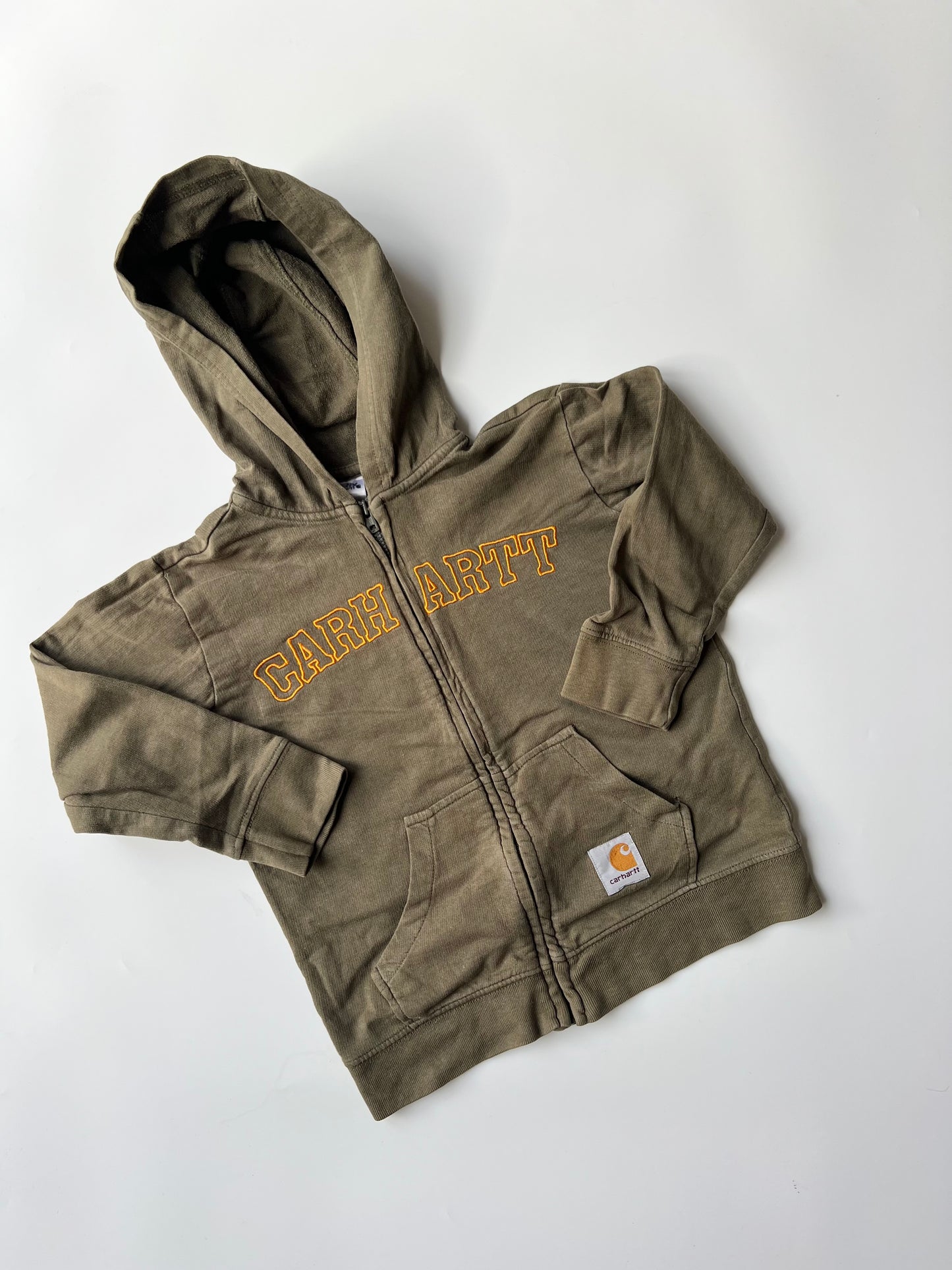 Carhartt Khaki Zip Sweatshirt 4-5 Years
