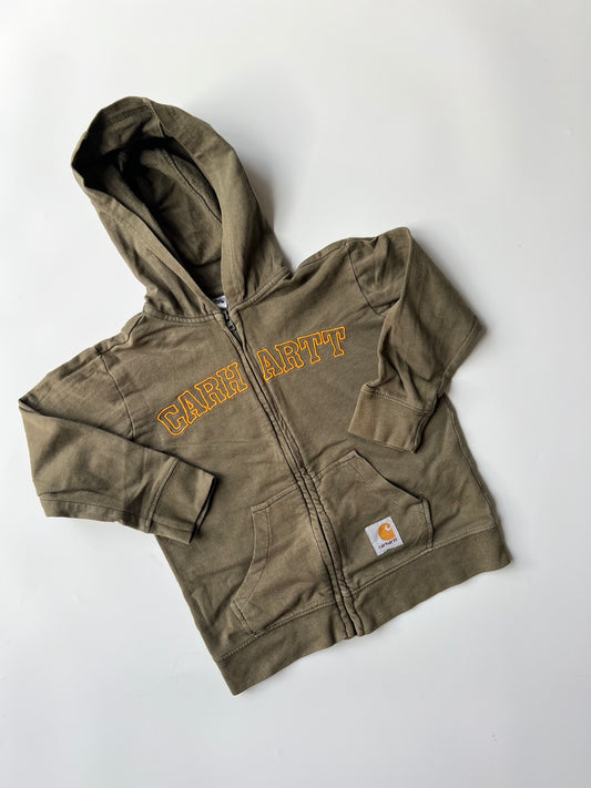 Carhartt Khaki Zip Sweatshirt 4-5 Years