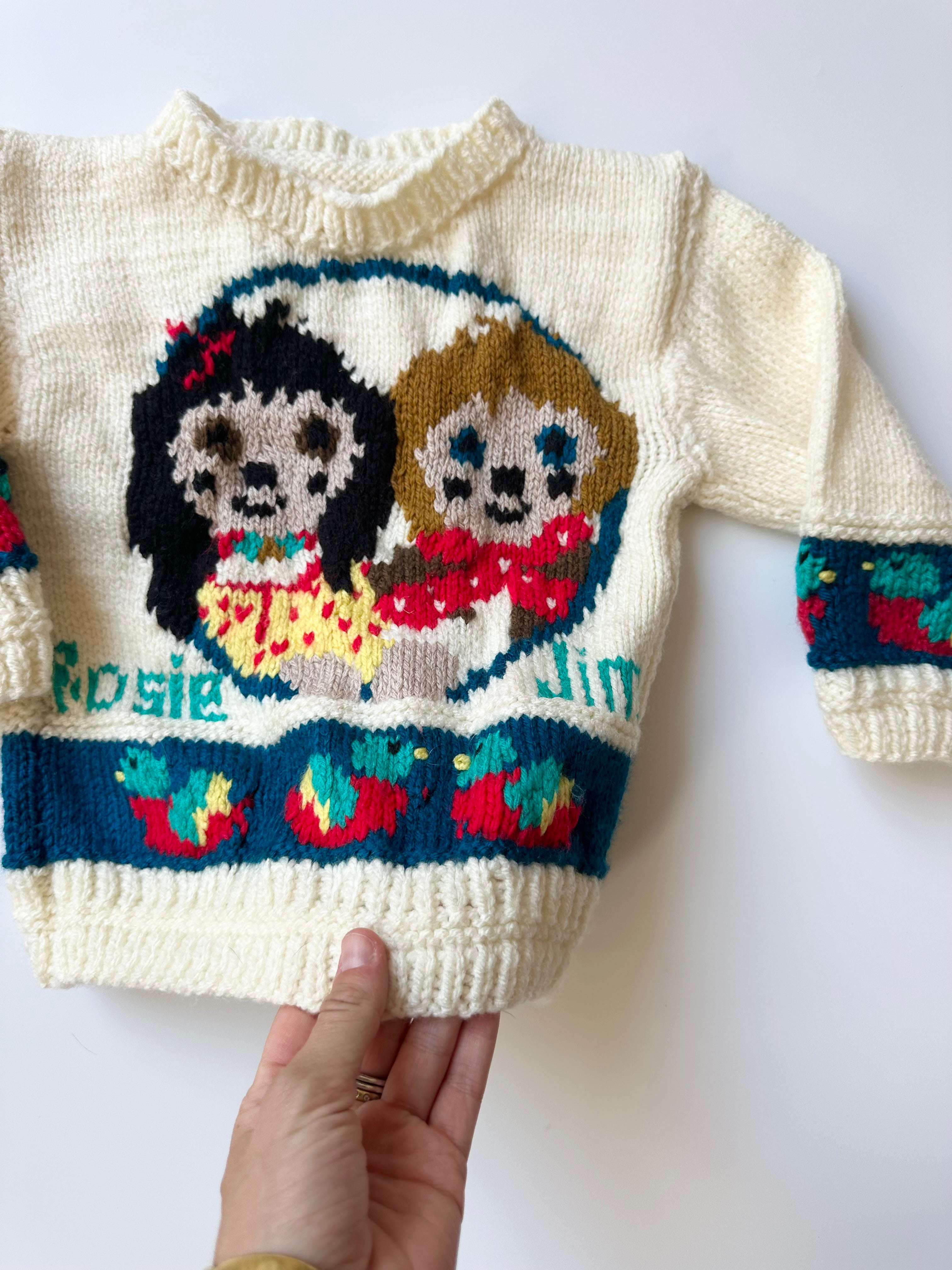 Hand Knitted Rosie & Jim Jumper 2-3 Years