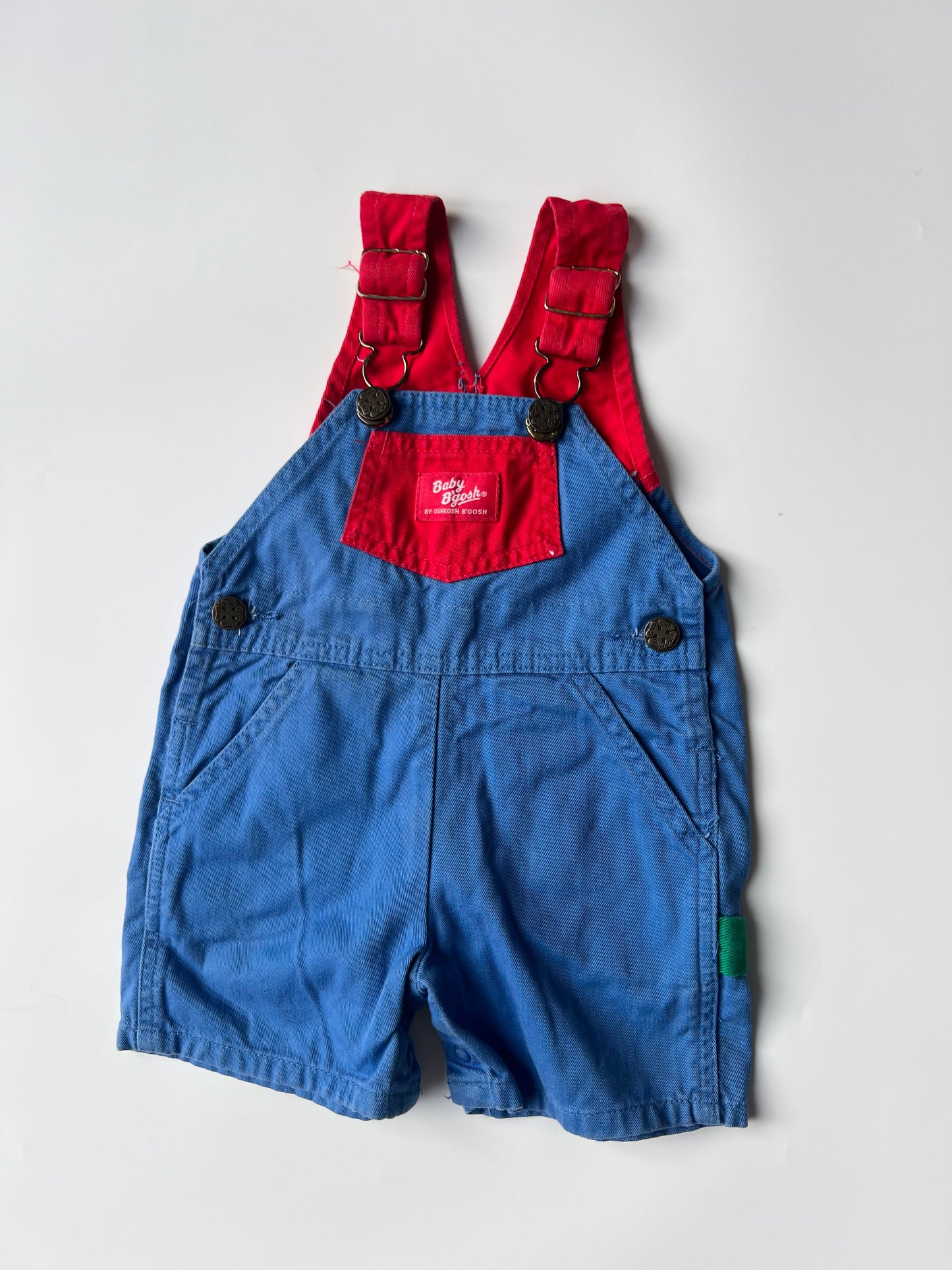 Vintage OshKosh Colourblock Shorteralls 6-9 Months