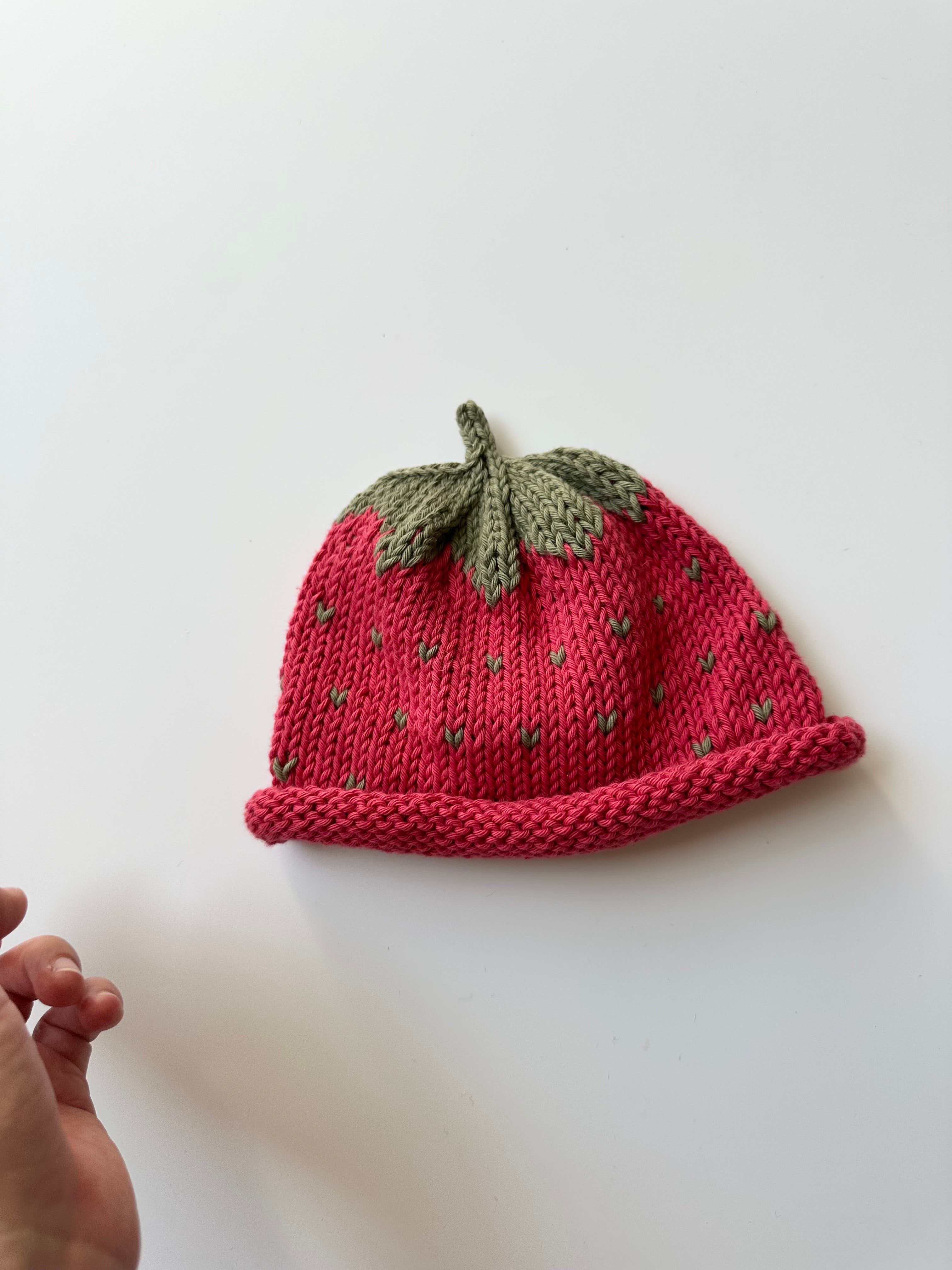 Hand Knitted Fruit Hat 0-6 Months
