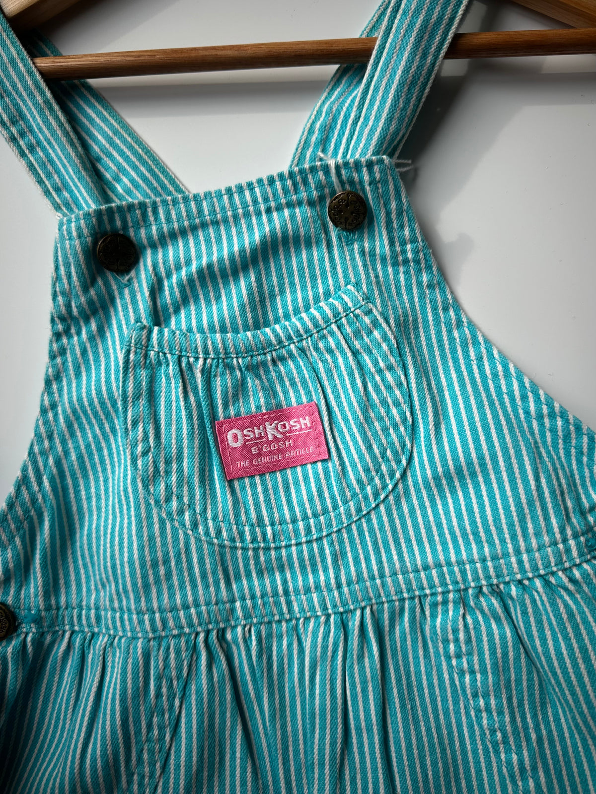 Vintage OshKosh Hickory Stripe Shorteralls 3-4 Years