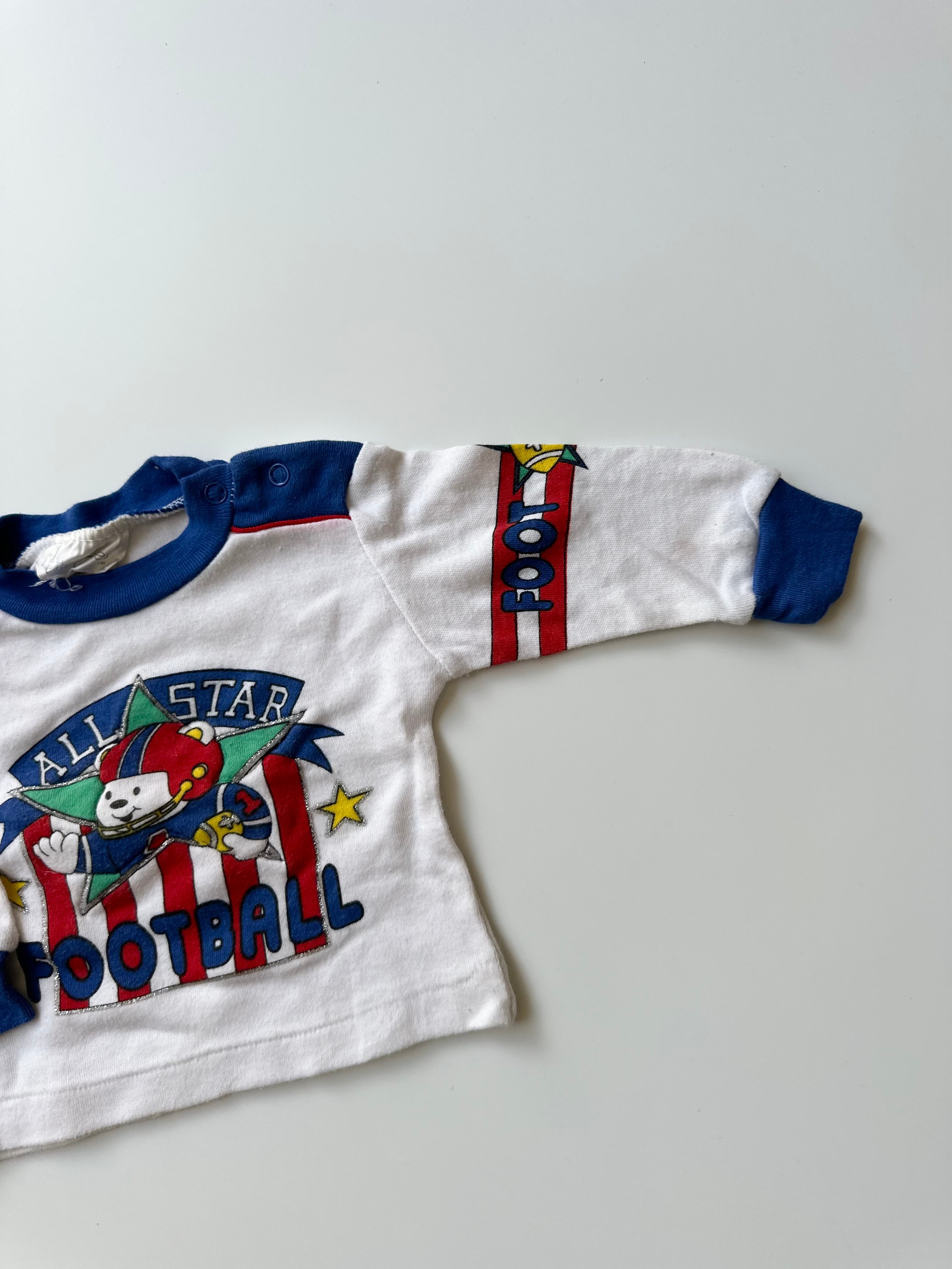Vintage American Football Themed Top 9-12 Months