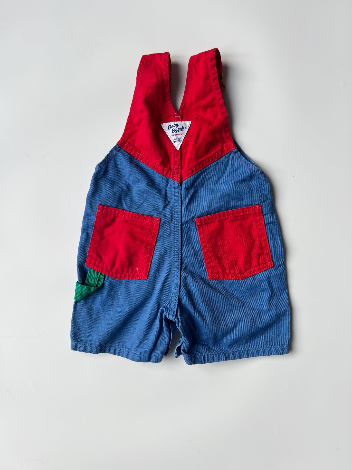 Vintage OshKosh Colourblock Shorteralls 6-9 Months